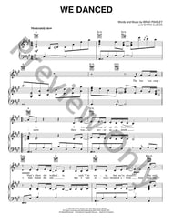 We Danced piano sheet music cover